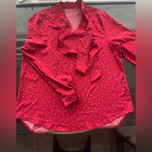 Red Polka Dot Women's Top
